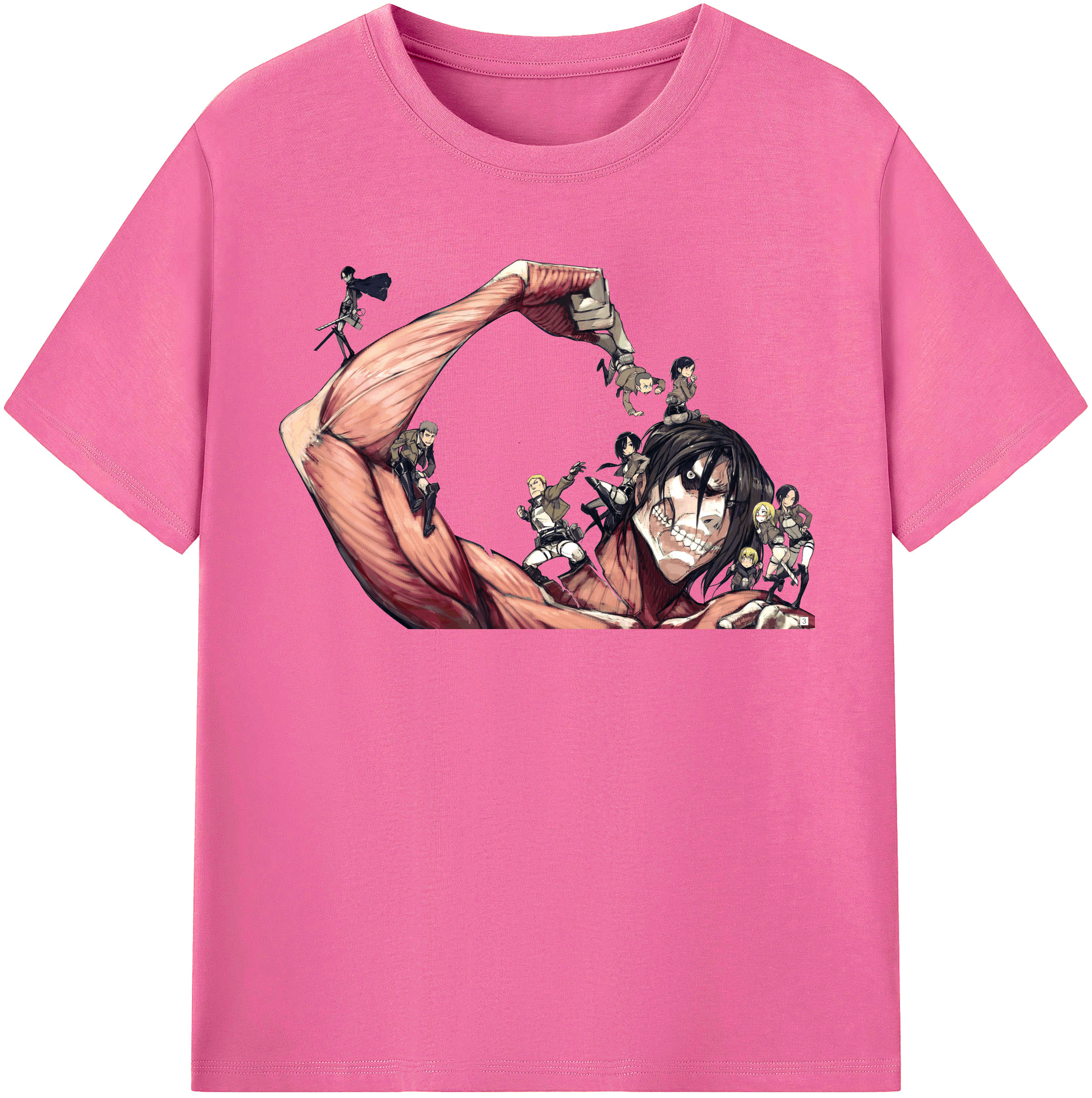（画像用） 進撃の巨人 Attack on Titan レディースカジュアルプリントTシャツ（綿100％）